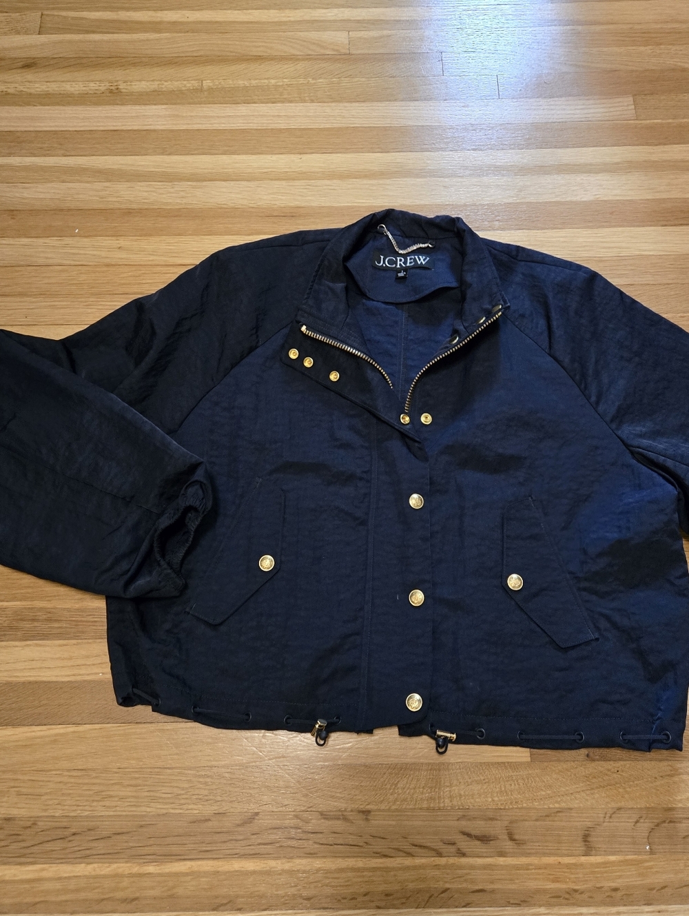 J. Crew Navy Jacket with Gold-Tone Hardware